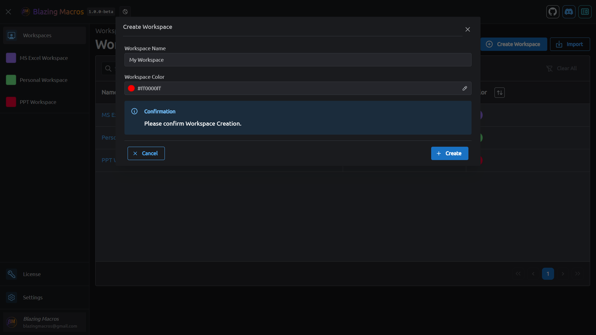 Create Workspace Image